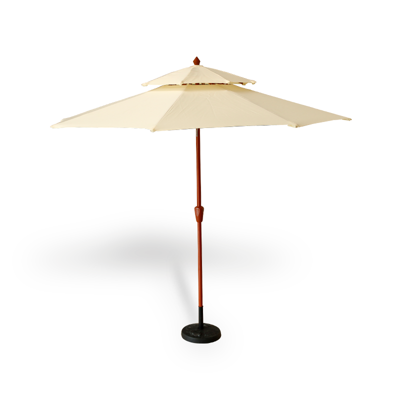 Paraguas De Exterior Sombrilla De Mesa En Patio Con Manivela Y Botón De Inclinación